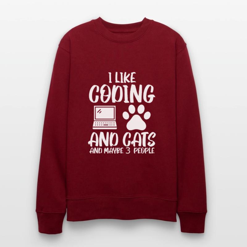 Programmierer Katze Coding Entwickler Informatik Stanley/Stella Unisex Bio-Sweatshirt CHANGER 