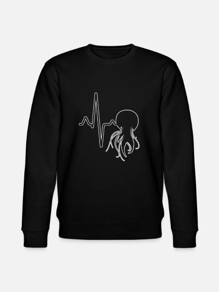 Jellyfish Heartbeat - Stanley/Stella CHANGER Unisex Organic Sweatshirt - black