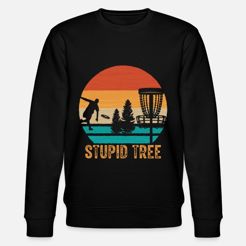 Dummes Baum-disc-golf-weinlese-entscheidendes - Stanley/Stella Unisex Bio-Sweatshirt CHANGER - Schwarz