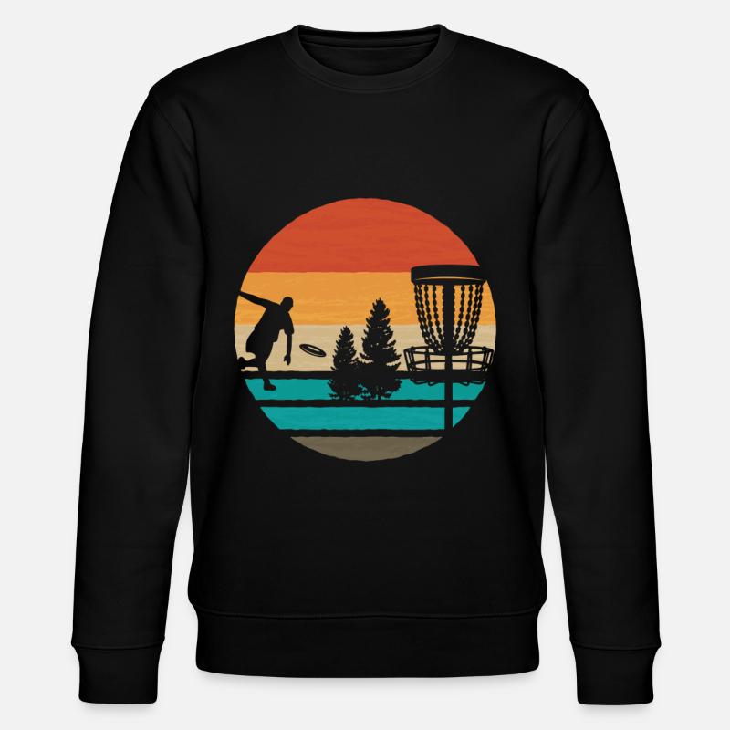 Weinlese-frisbee-disc-golf - Stanley/Stella Unisex Bio-Sweatshirt CHANGER  - Schwarz