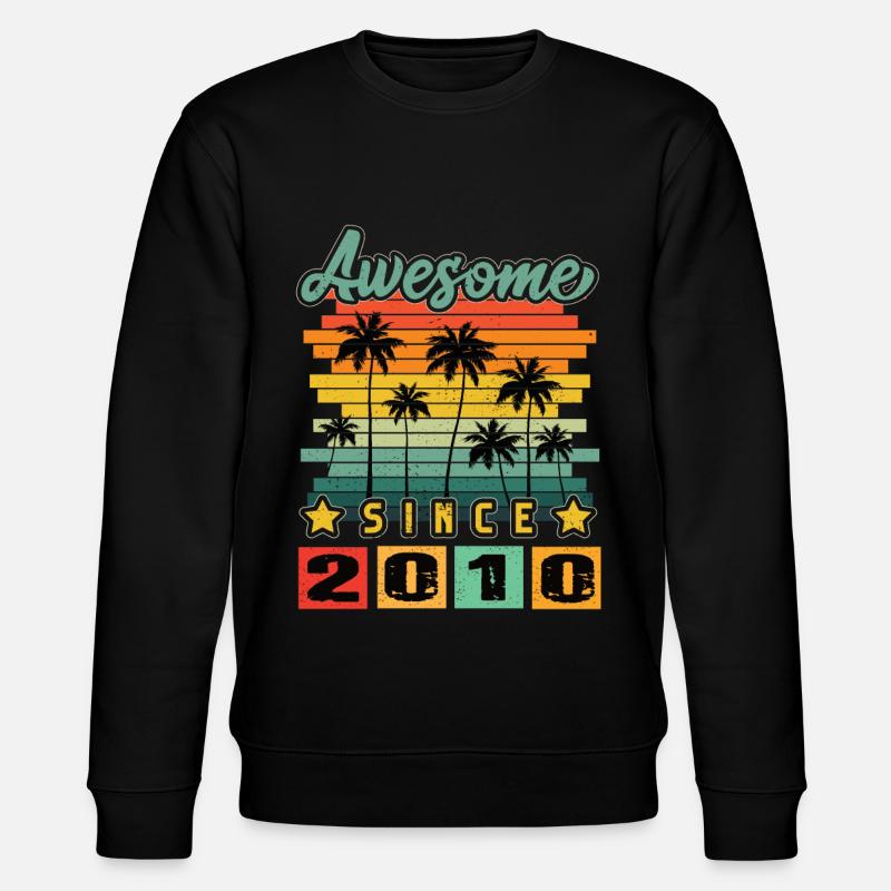 Awesome Since 2010 - Stanley/Stella CHANGER Unisex Organic Sweatshirt - black