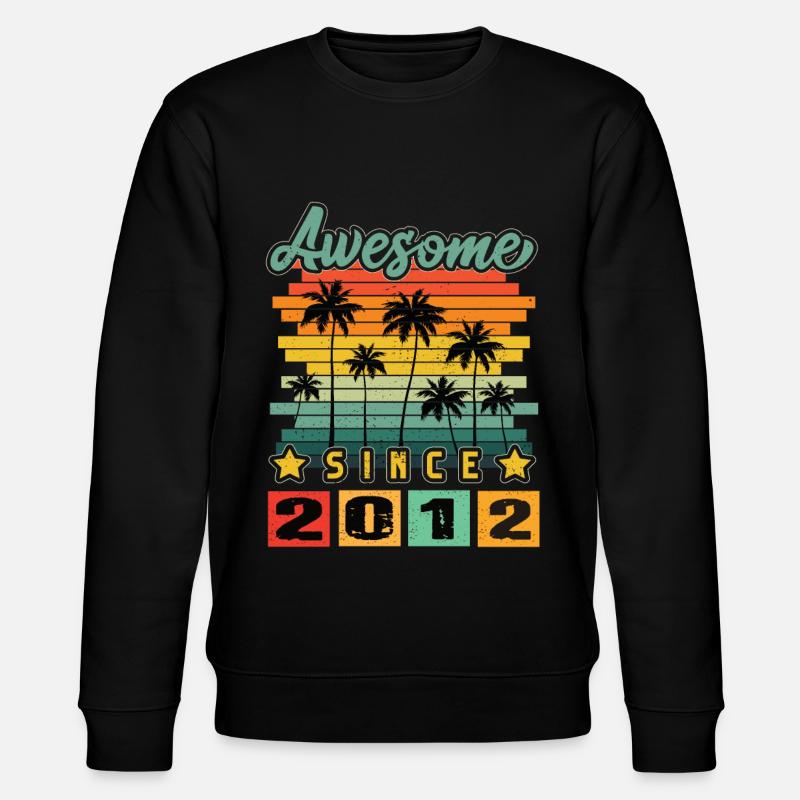 Awesome Since 2012 - Stanley/Stella CHANGER Unisex Organic Sweatshirt - black