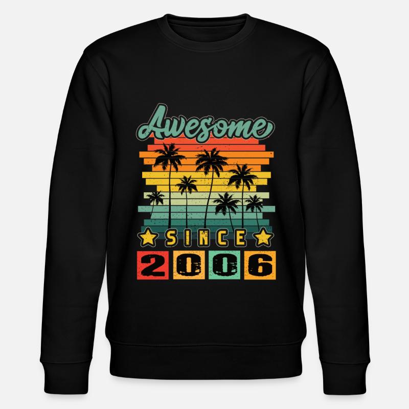 Awesome Since 2006 - Stanley/Stella CHANGER Unisex Organic Sweatshirt - black