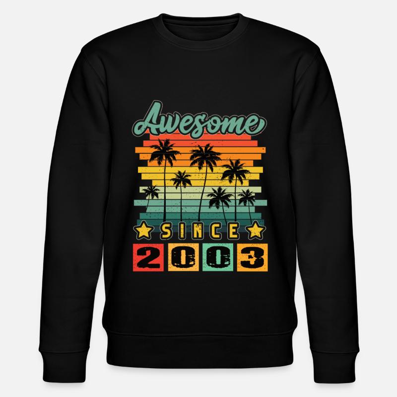 Awesome Since 2003 - Stanley/Stella CHANGER Unisex Organic Sweatshirt - black