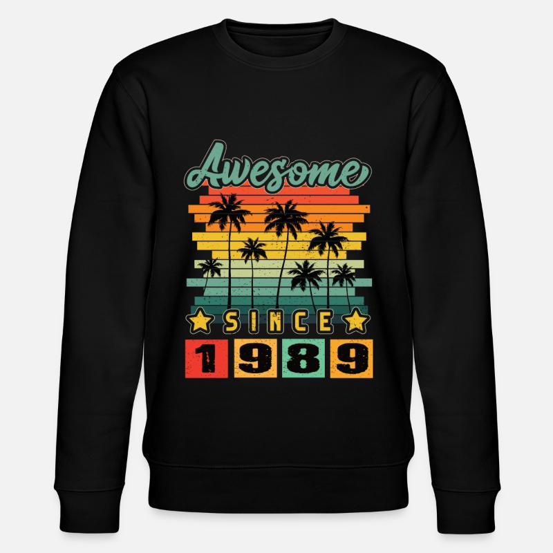 Awesome Since 1989 - Stanley/Stella CHANGER Unisex Organic Sweatshirt - black