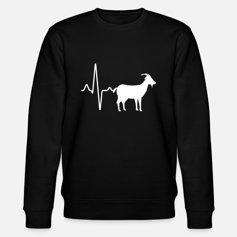 Goat Heartbeat - Stanley/Stella CHANGER Unisex Organic Sweatshirt - black