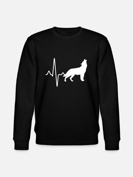 Wolf Heartbeat - Stanley/Stella CHANGER Unisex Organic Sweatshirt - black