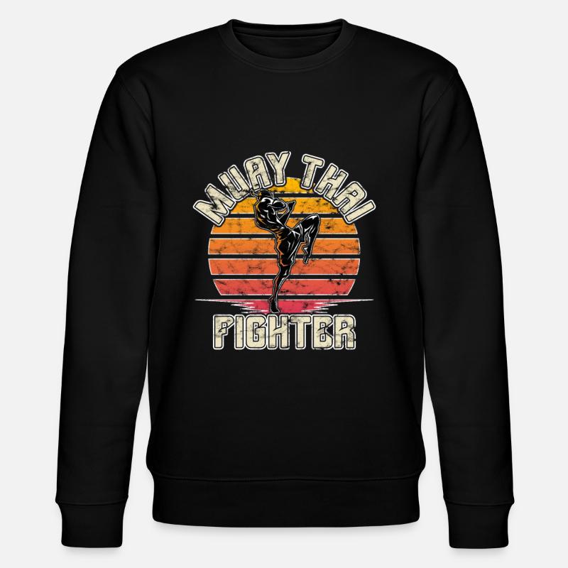 Muay Thai Fighter - Stanley/Stella CHANGER Unisex Organic Sweatshirt - black