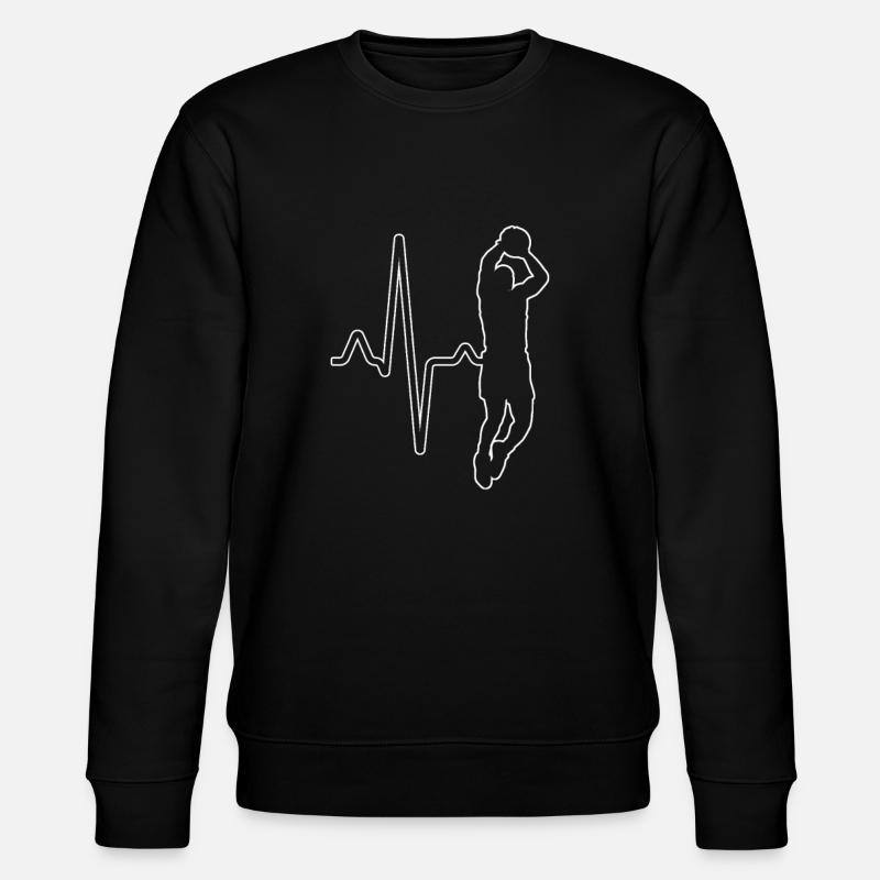 Basketball Herzschlag - Stanley/Stella Unisex Bio-Sweatshirt CHANGER  - Schwarz