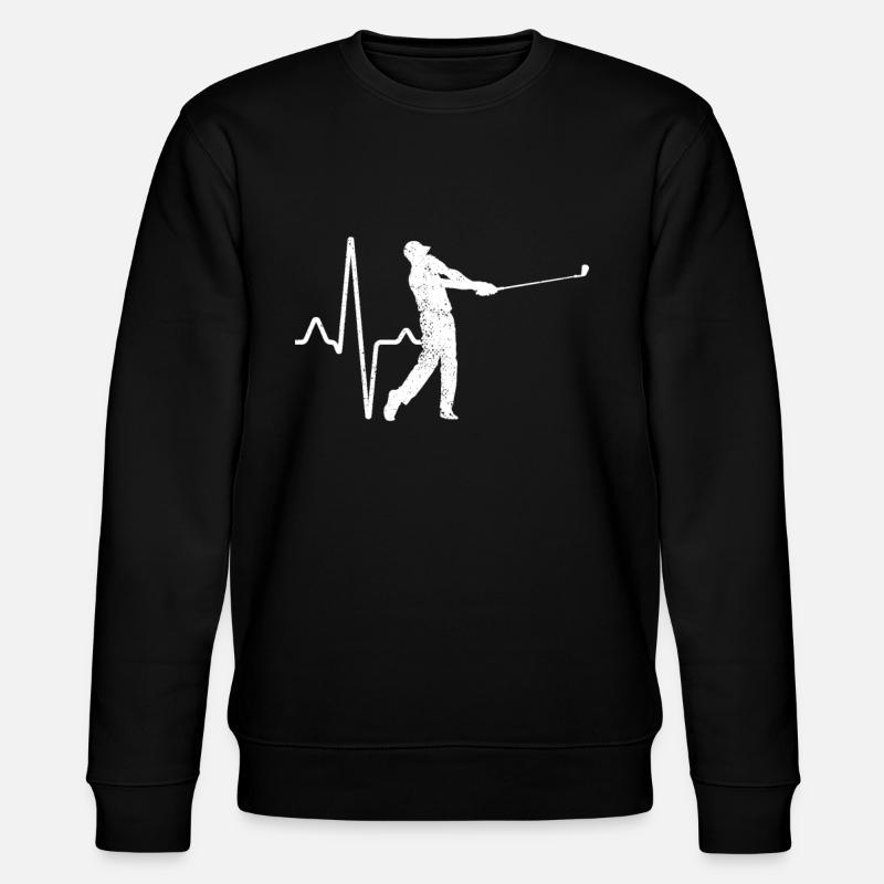 Golf Heartbeat - Stanley/Stella CHANGER Unisex Organic Sweatshirt - black