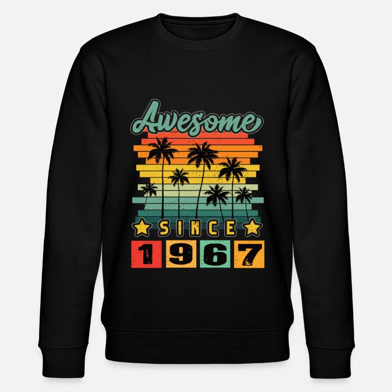 Awesome Since 1967 - Stanley/Stella CHANGER Unisex Organic Sweatshirt - black