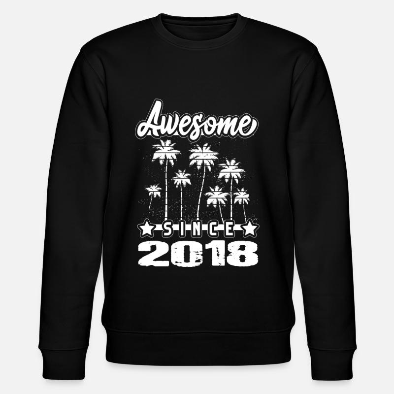 Awesome Since 2018 - Stanley/Stella CHANGER Unisex Organic Sweatshirt - black