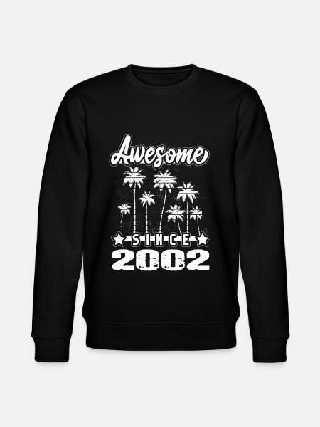 Awesome Since 2002 - Stanley/Stella CHANGER Unisex Organic Sweatshirt - black