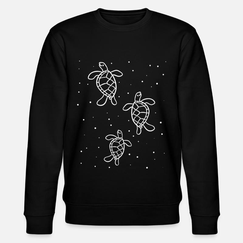 Tortue mignonne nager mignon - Sweat bio CHANGER Stanley/Stella Unisexe - noir