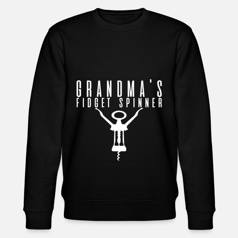 Grandma's Fidget Spinner - Stanley/Stella CHANGER Unisex Organic Sweatshirt - black
