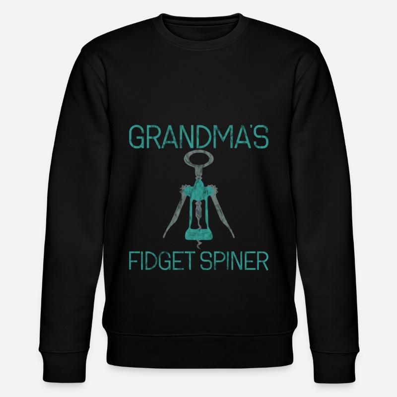 Grandma's Fidget Spinner 3 - Stanley/Stella Unisex Bio-Sweatshirt CHANGER  - Schwarz