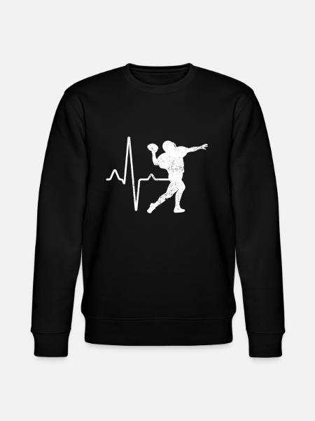 Football Heartbeat - Stanley/Stella CHANGER Unisex Organic Sweatshirt - black