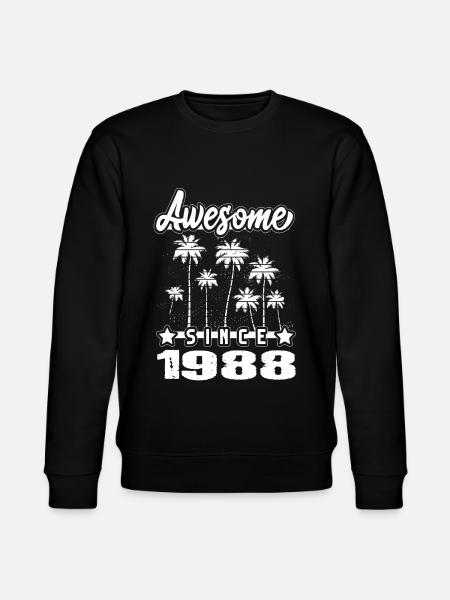 Awesome Since 1988 - Stanley/Stella CHANGER Unisex Organic Sweatshirt - black