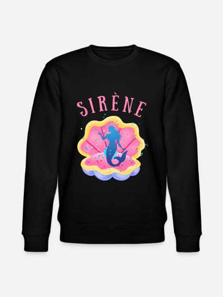 sirène coquillage perle - Sweat bio CHANGER Stanley/Stella Unisexe - noir