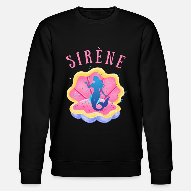 sirène coquillage perle - Sweat bio CHANGER Stanley/Stella Unisexe - noir