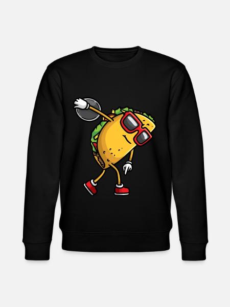 Taco Mit Sonnenbrille Wirft Diskus - Stanley/Stella Unisex Bio-Sweatshirt CHANGER  - Schwarz