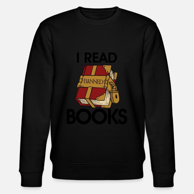 I Read Banned Books 51 - Stanley/Stella Unisex Bio-Sweatshirt CHANGER  - Schwarz