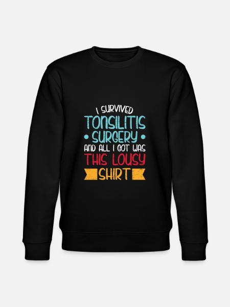 Survived tonsillitis surgery tonsillectomy - Stanley/Stella CHANGER Unisex Organic Sweatshirt - black