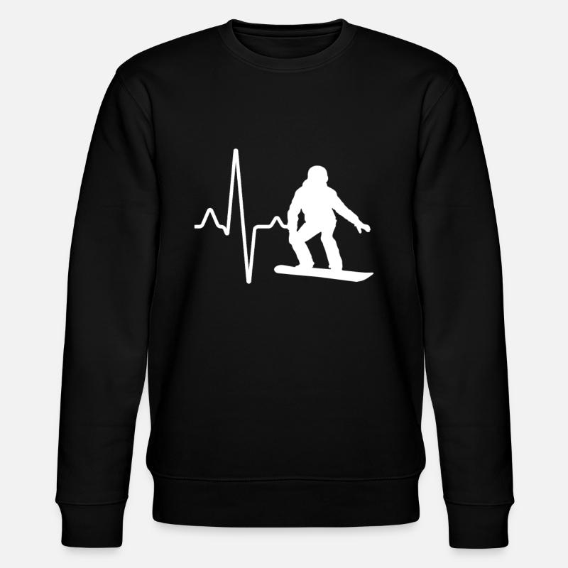 Rythme cardiaque en snowboard - Sweat bio CHANGER Stanley/Stella Unisexe - noir