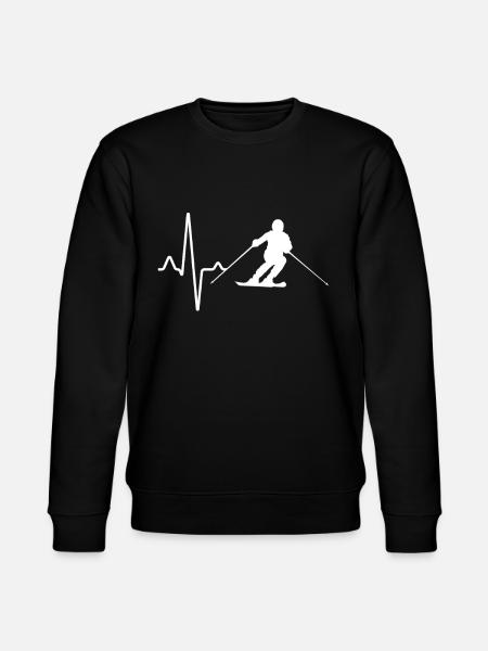 Ski Herzschlag - Stanley/Stella Unisex Bio-Sweatshirt CHANGER - Schwarz