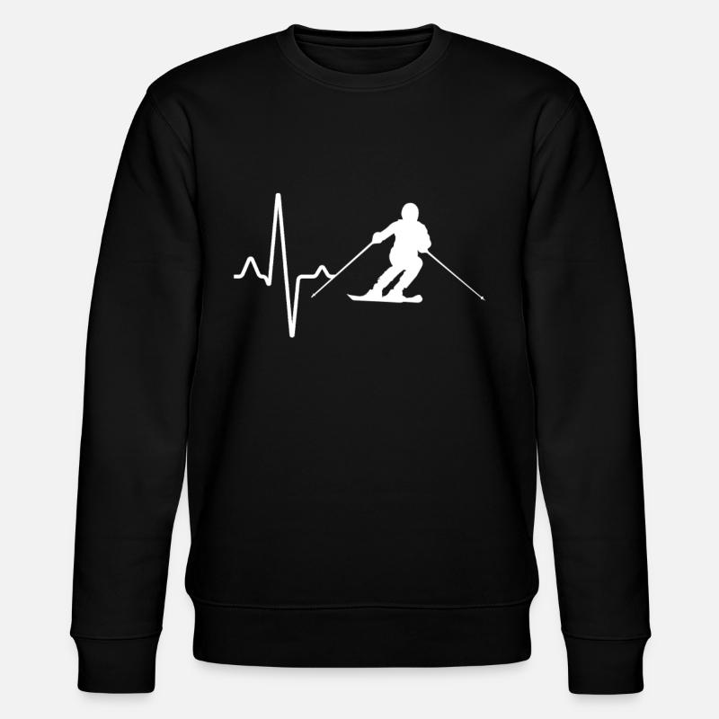 Ski heartbeat - Stanley/Stella CHANGER Unisex Organic Sweatshirt - black