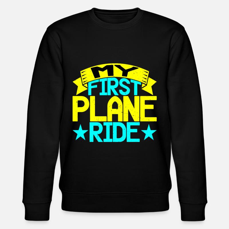 My First Plane Ride 41 - Stanley/Stella Unisex Bio-Sweatshirt CHANGER  - Schwarz