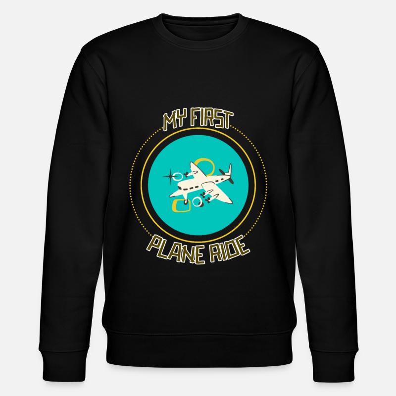 My First Plane Ride 33 - Stanley/Stella Unisex Bio-Sweatshirt CHANGER  - Schwarz