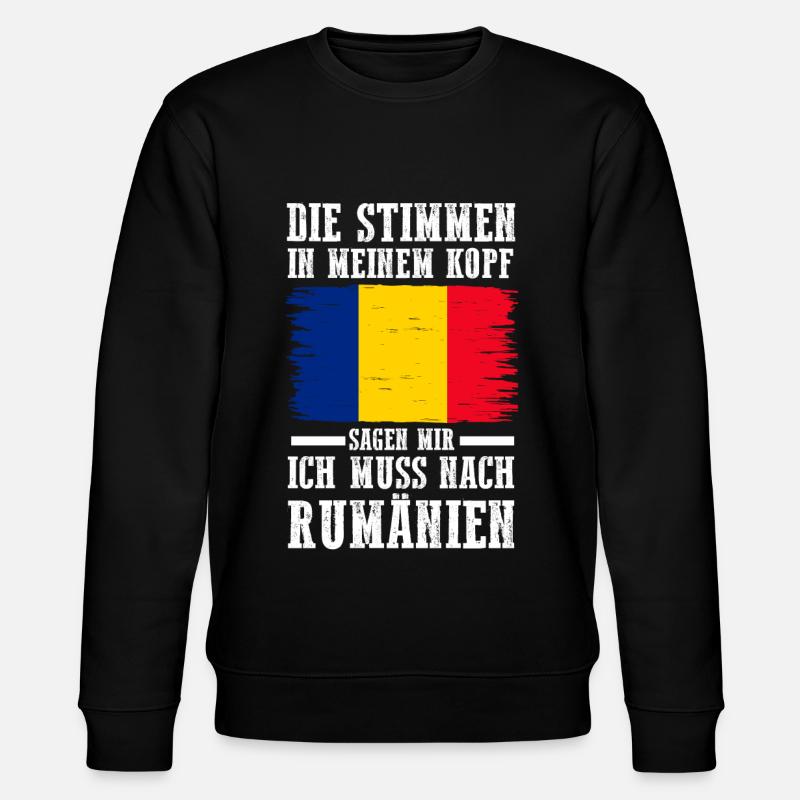 Rumänien Rumäne Rumänisches - Stanley/Stella Unisex Bio-Sweatshirt CHANGER  - Schwarz