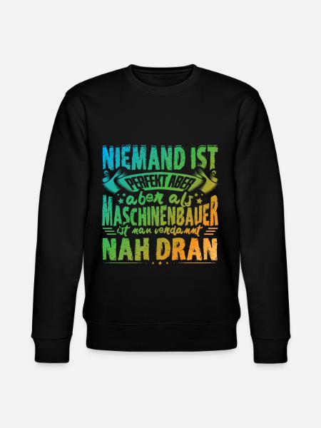 Maschinenbauer Job Beruf Metall - Stanley/Stella Unisex Bio-Sweatshirt CHANGER - Schwarz