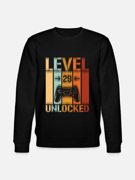 29th Birthday Level 29 unlocked - Stanley/Stella CHANGER Unisex Organic Sweatshirt - black