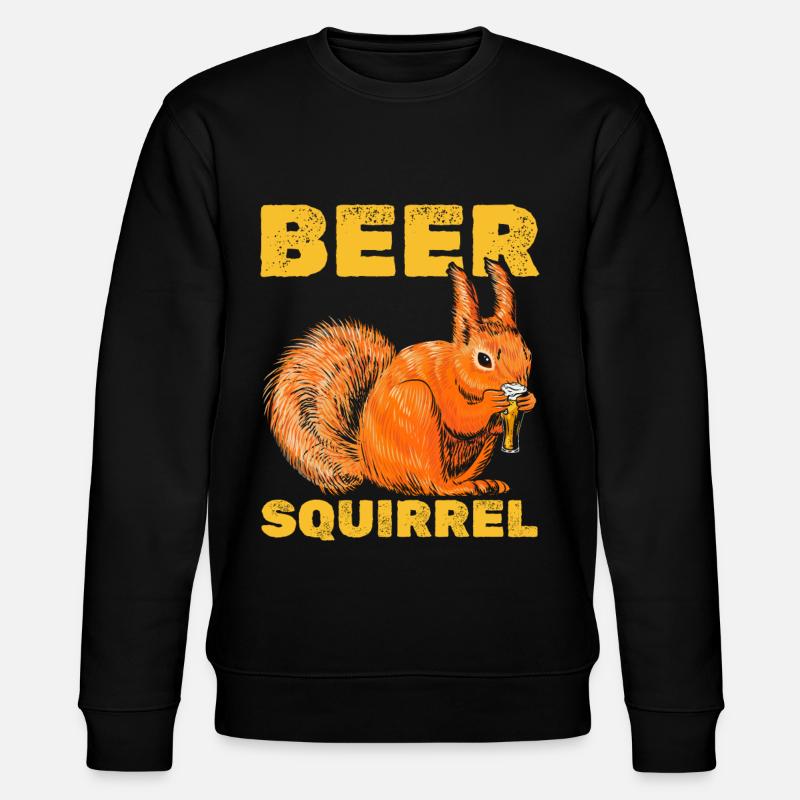 Funny squirrel, funny squirrel - Stanley/Stella CHANGER Unisex Organic Sweatshirt - black