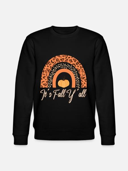 Autumn Rainbow Thanksgiving Pumpkin - Stanley/Stella CHANGER Unisex Organic Sweatshirt - black