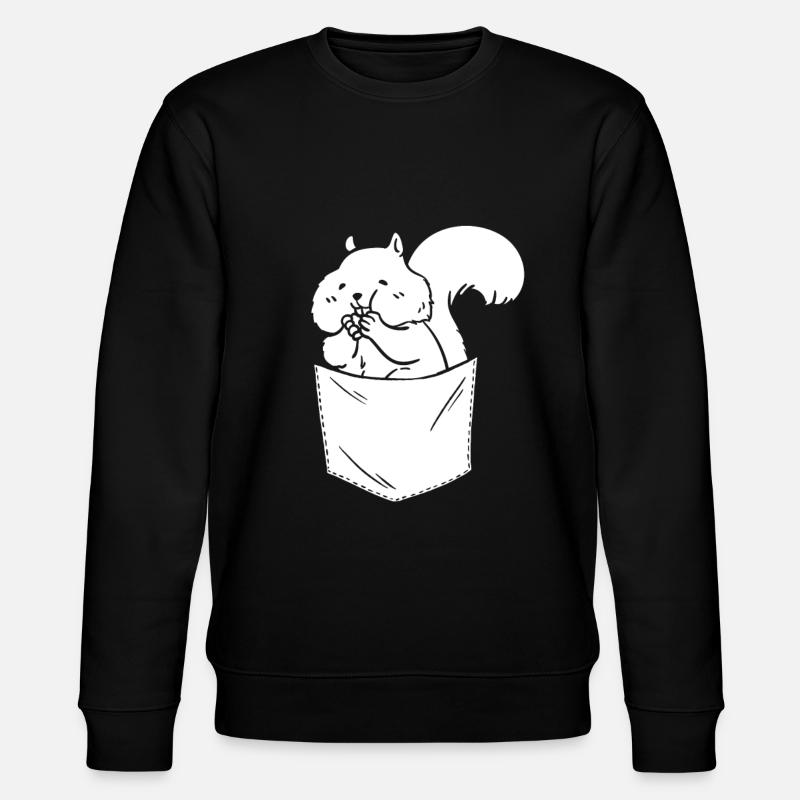 Funny squirrel, squirrel, cute - Stanley/Stella CHANGER Unisex Organic Sweatshirt - black