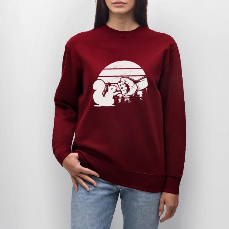 Lustiges Eichhörnchen, Fauststoß, Eichhörnchen Stanley/Stella Unisex Bio-Sweatshirt CHANGER 