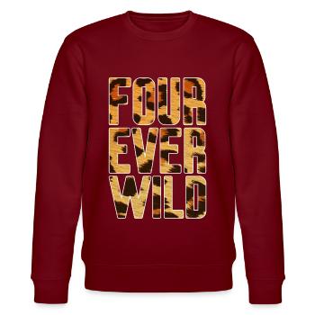 Four Ever Wild 27 - Stanley/Stella Unisex Bio-Sweatshirt CHANGER  - Burgunderrot - Vorne - Nik (191cm) & Marisol (170cm)