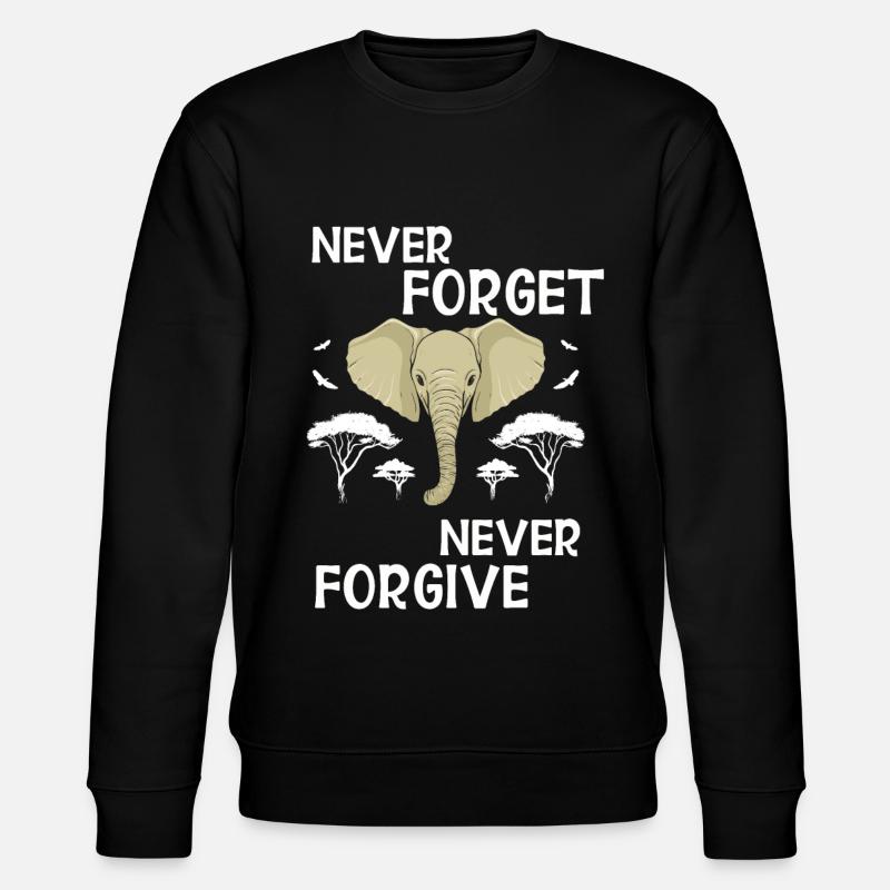Elefant - Stanley/Stella Unisex Bio-Sweatshirt CHANGER  - Schwarz