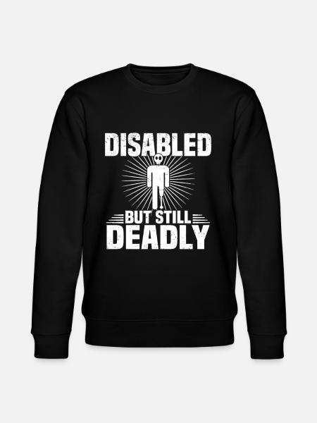 Amputated Invalid Prosthesis Handicap Wheelchair - Stanley/Stella CHANGER Unisex Organic Sweatshirt - black