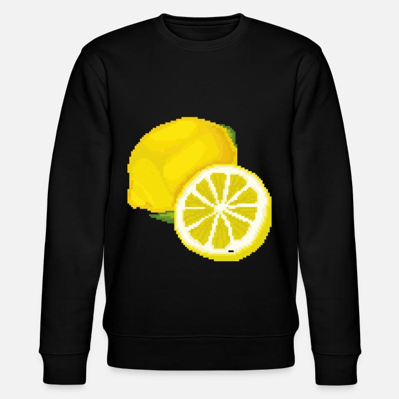 Rétro Pixel Citron - Sweat bio CHANGER Stanley/Stella Unisexe - noir