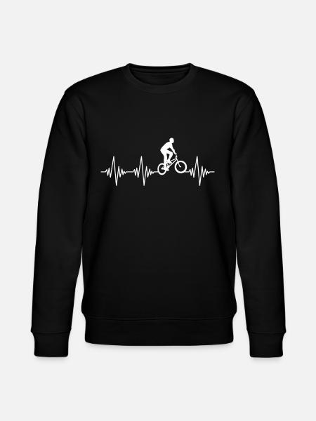 BMX Heartbeat - Stanley/Stella CHANGER Unisex Organic Sweatshirt - black