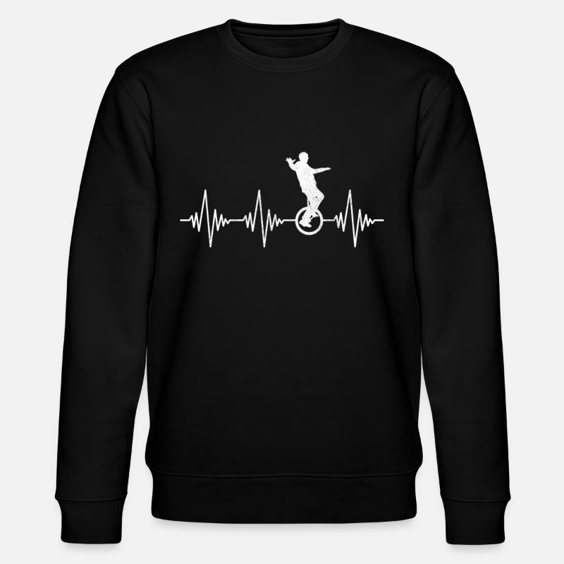Rythme cardiaque monocycle - Sweat bio CHANGER Stanley/Stella Unisexe - noir