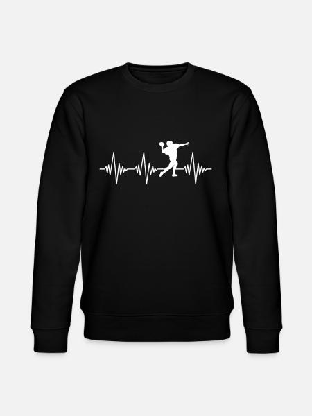Football Heartbeat - Stanley/Stella CHANGER Unisex Organic Sweatshirt - black