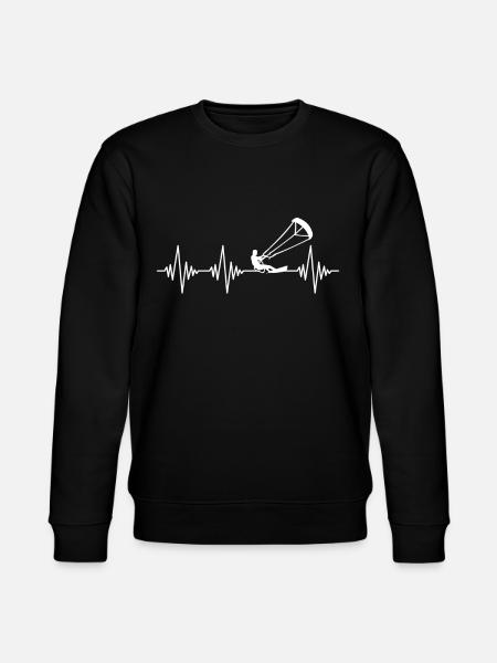 Kitesurf Heartbeat - Sweat bio CHANGER Stanley/Stella Unisexe - noir