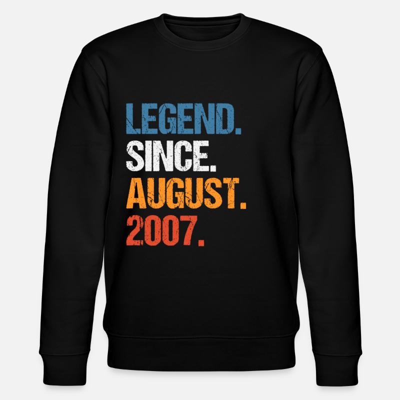 Légende depuis août 2007 Anniversaire - Sweat bio CHANGER Stanley/Stella Unisexe - noir