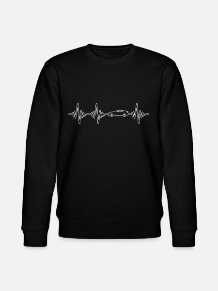 Auto Herzschlag - Stanley/Stella Unisex Bio-Sweatshirt CHANGER  - Schwarz