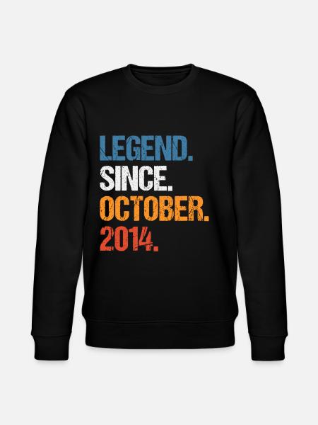 Legend Since October 2014 Birthday - Stanley/Stella CHANGER Unisex Organic Sweatshirt - black